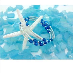 Sterling silver triple wrap bangle bracelet